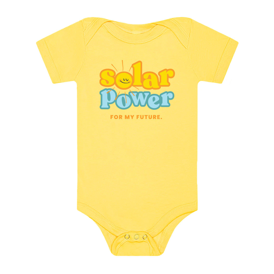 Solar Power Short-Sleeve Onesie • Yellow | Made on Demand