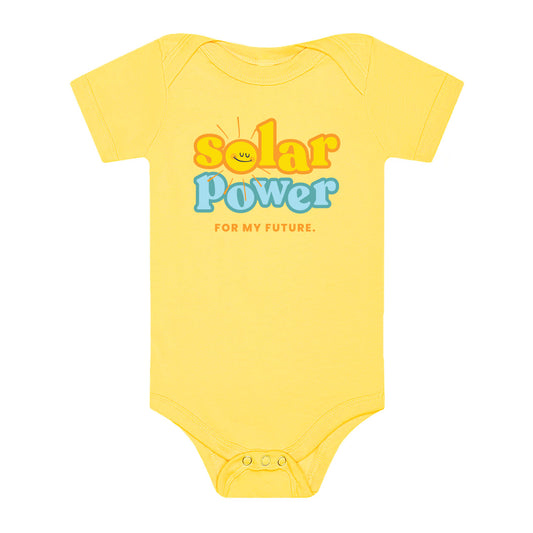 Solar Power Short-Sleeve Onesie • Yellow | Made on Demand