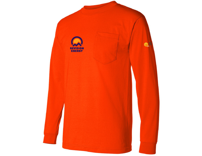 Safety Orange Pocket Long Sleeve